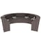 Linea Italia Reception Desk 107 in D X 46 in H, 11.8 ft W X Thermofused Laminate, Mocha ZUT298 - alternate 5